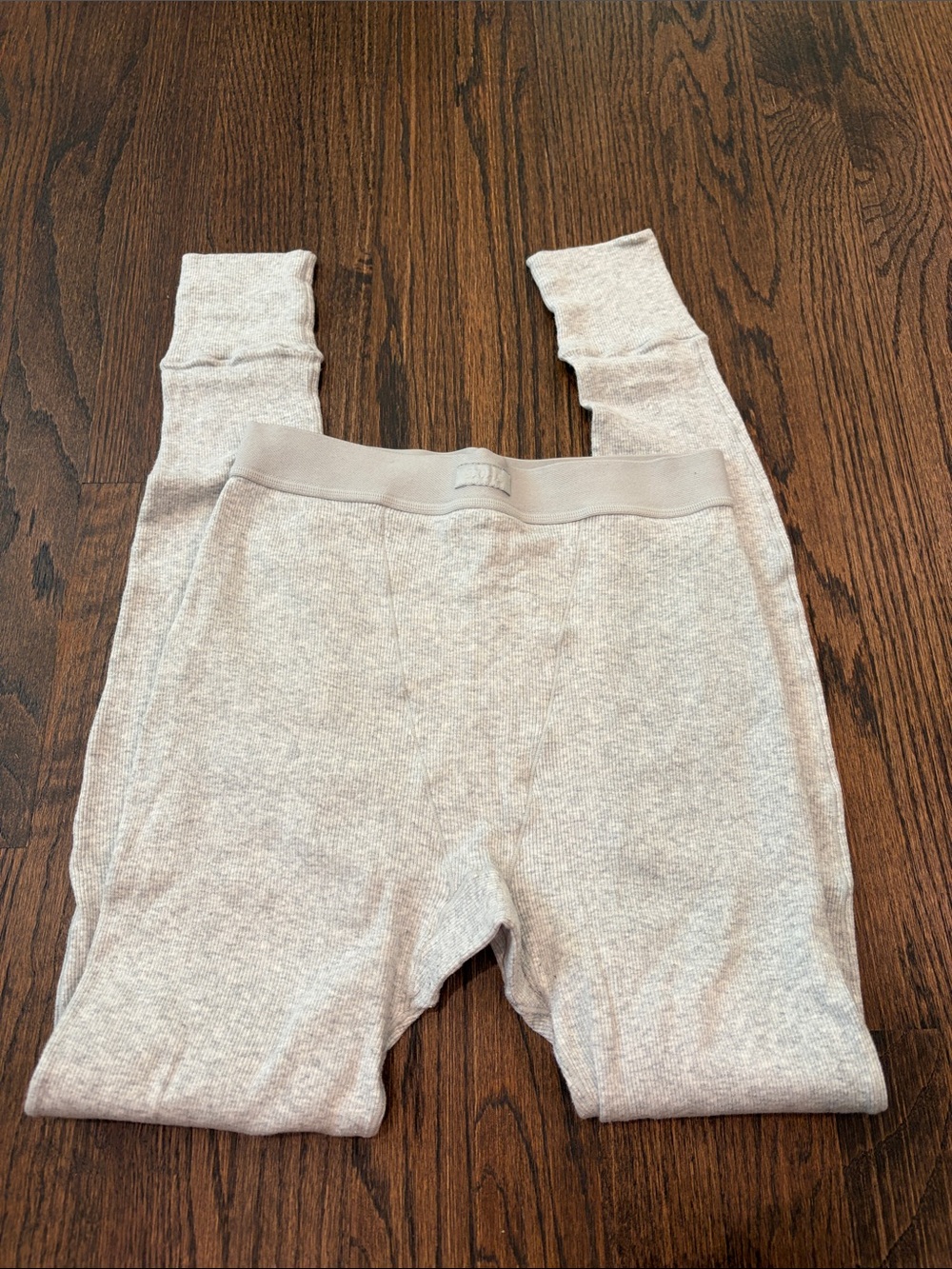 SKIMS Cotton Ribbed Legging - Light Heather Gray